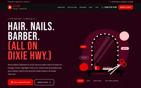 Allure Salon sample site