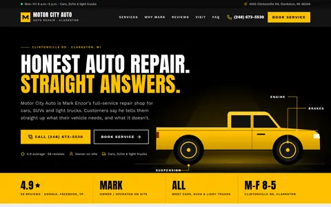 Motor City Auto sample site